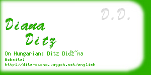 diana ditz business card